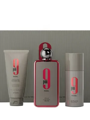 Finální Výprodej Afnan 9 pm Rebel EDP 100 ml + tělový sprej 150 ml + SG 150 ml UNISEX  .