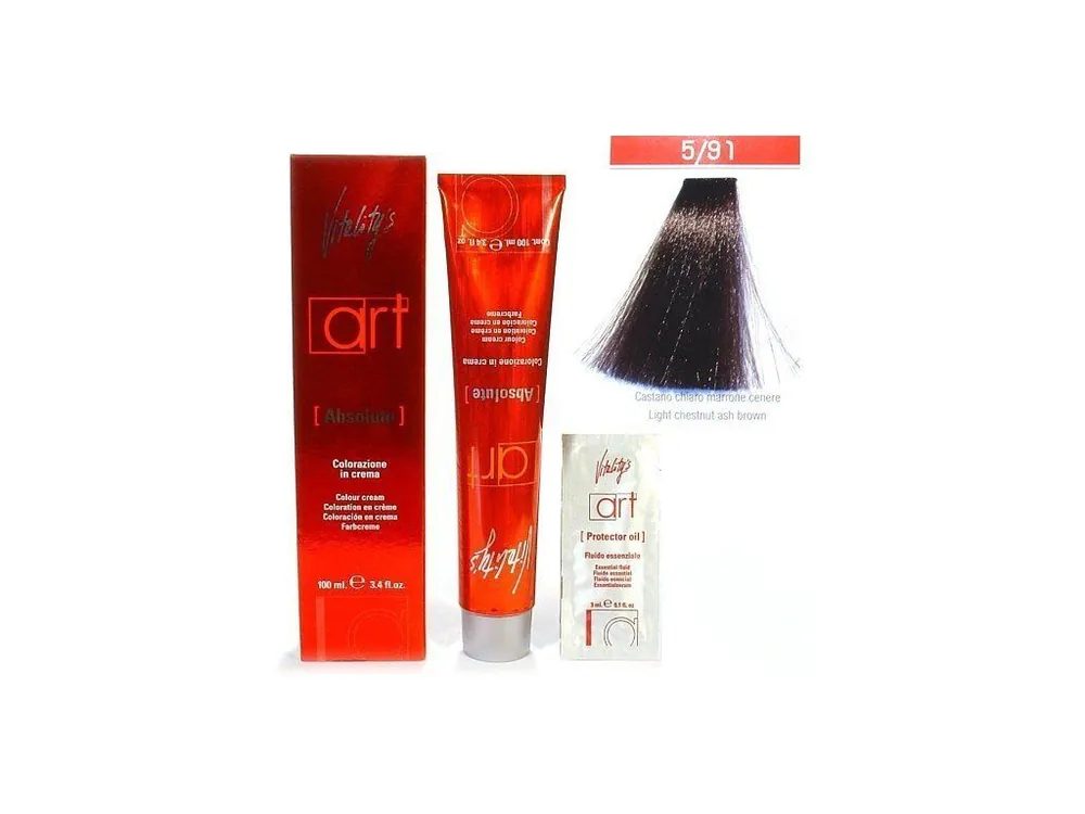 Sleva VITALITYS Art Absolute Light Chesnut Ash Brown 5-91 - Barva na vlasy s leskem 100ml