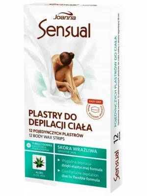 Akce JOANNA Sensual Depilatory Body ALOE 12ks - voskové depilační náplasti na tělo