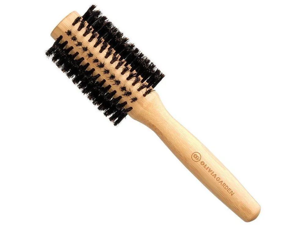 OLIVIA GARDEN B-30 Bamboo Touch Blowout Boar - kulatý bambusový kartáč s kančími štětinami 30mm Odeslání Ihned