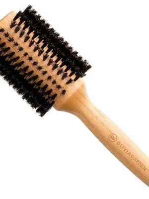 Nakupujte Hned OLIVIA GARDEN B-40 Bamboo Touch Blowout Boar - kulatý bambusový kartáč s kančími štětinami 40mm
