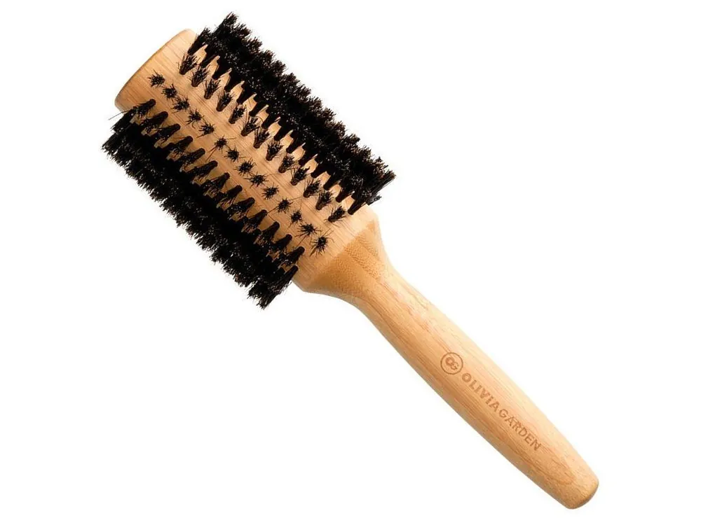 Nakupujte Hned OLIVIA GARDEN B-40 Bamboo Touch Blowout Boar - kulatý bambusový kartáč s kančími štětinami 40mm