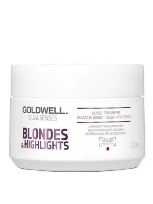 GOLDWELL Dualsenses Blondes And Highlights 60sec.Treatment 200ml - maska pro bílou blond Nízká Cena