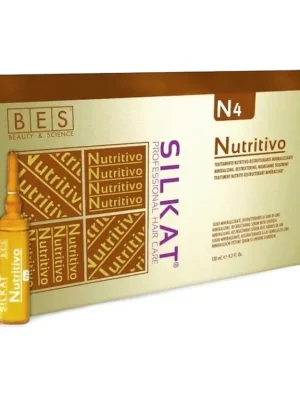 Sezónní Sleva BES Silkat Nutritivo Trettamento N4 - výživné sérum na poškozené vlasy 12x10ml