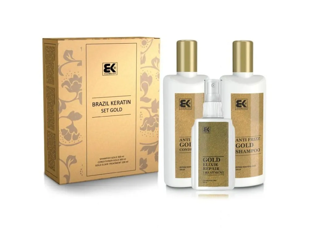 Sezónní Sleva BRAZIL KERATIN Dárková sada Set Gold - intenzivní regenerace vlasů