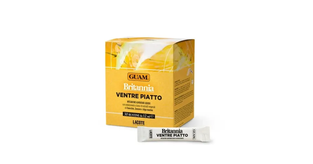GUAM Britannia Flat Belly Liquid Food Supplement 30 x 12 ml Hit Sezóny