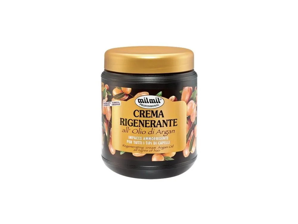 MIL MIL Argan Regenerační krém s arganovým olejem pro všechny typy vlasů 1000ml Poslední Šance