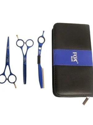 Odeslání Ihned FOX COLOR KIT Set Blue - kadeřnické nůžky 5,5 + efilační nůžky 5,5 + břitva