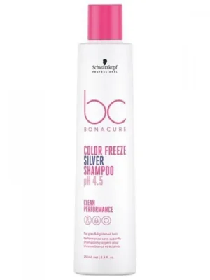 SCHWARZKOPF BC Bonacure Color pH 4.5 Freeze Silver Shampoo 250ml - stříbrný šampon na melír Víkendová Akce