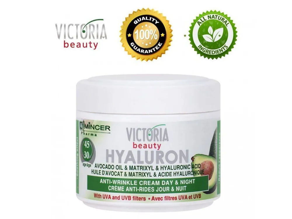 Bezpečná Platba VICTORIA BEAUTY HYALURON 30+ Denní a nočníkrém s kyselinou hyaluronovou 50ml