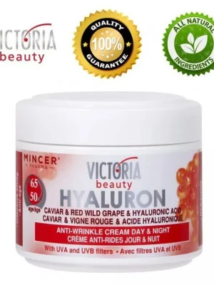 Výprodej VICTORIA BEAUTY Hyaluron 50+ Výživný denní a noční krém s kaviárem a kyselinou hyaluronovou, 50ml
