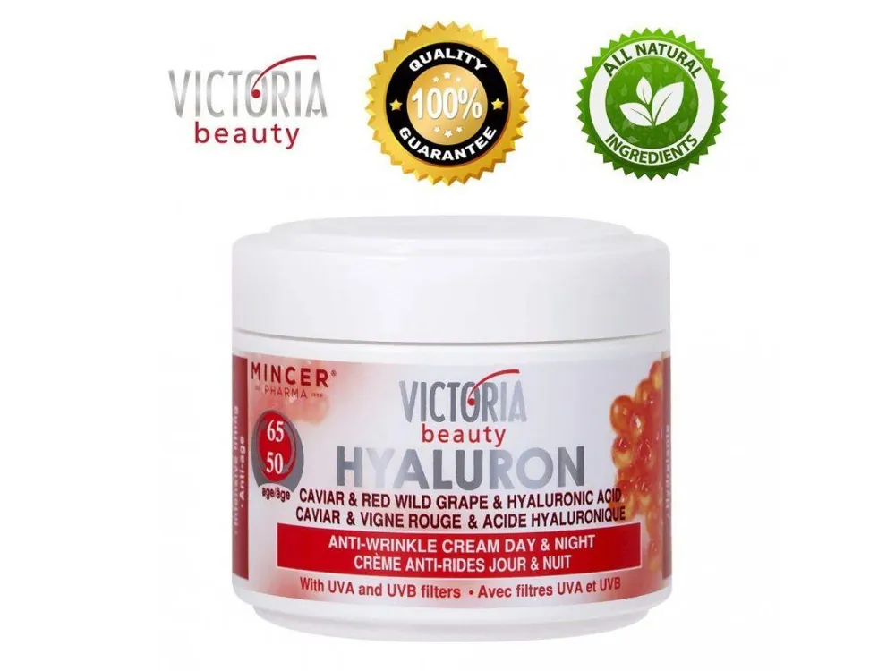 Výprodej VICTORIA BEAUTY Hyaluron 50+ Výživný denní a noční krém s kaviárem a kyselinou hyaluronovou, 50ml