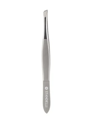 Standelli Professional Stříbrná pinzeta se šikmým hrotem 9 cm Nejlepší Cena