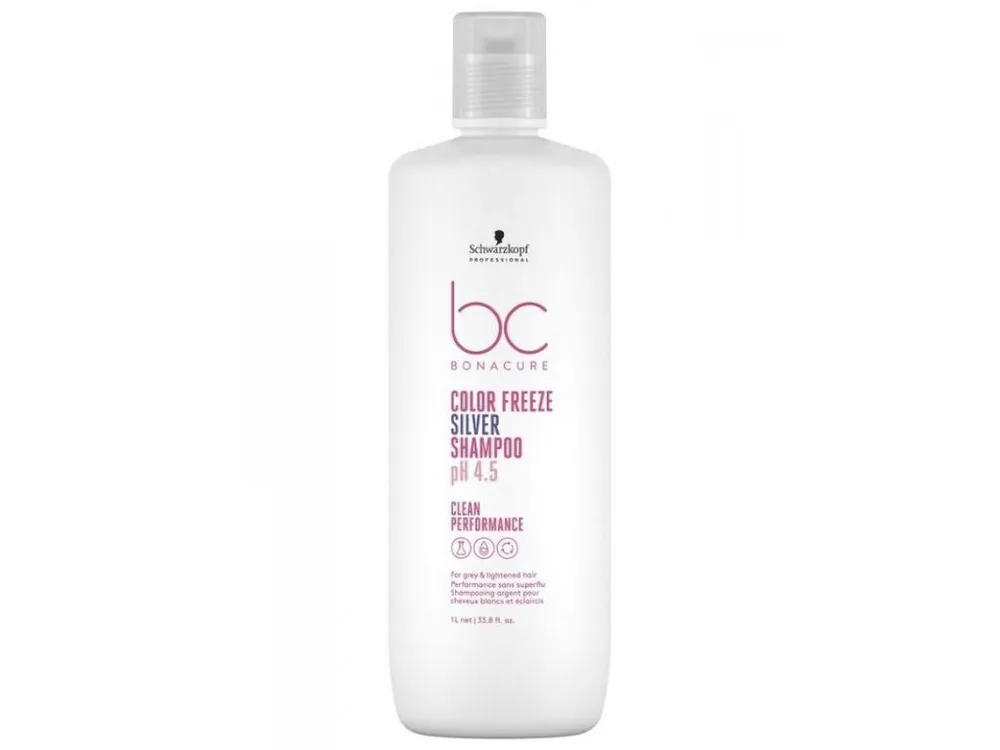 SCHWARZKOPF BC Color Freeze pH 4.5 Silver Shampoo 1000ml - stříbrný šampon na melír vlasy Novinka
