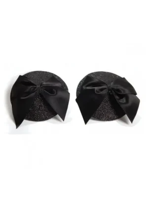 Bijoux Indiscrets Burlesque pasties GLITER&BOW - lepící ozdoby na bradavky Omezená Nabídka