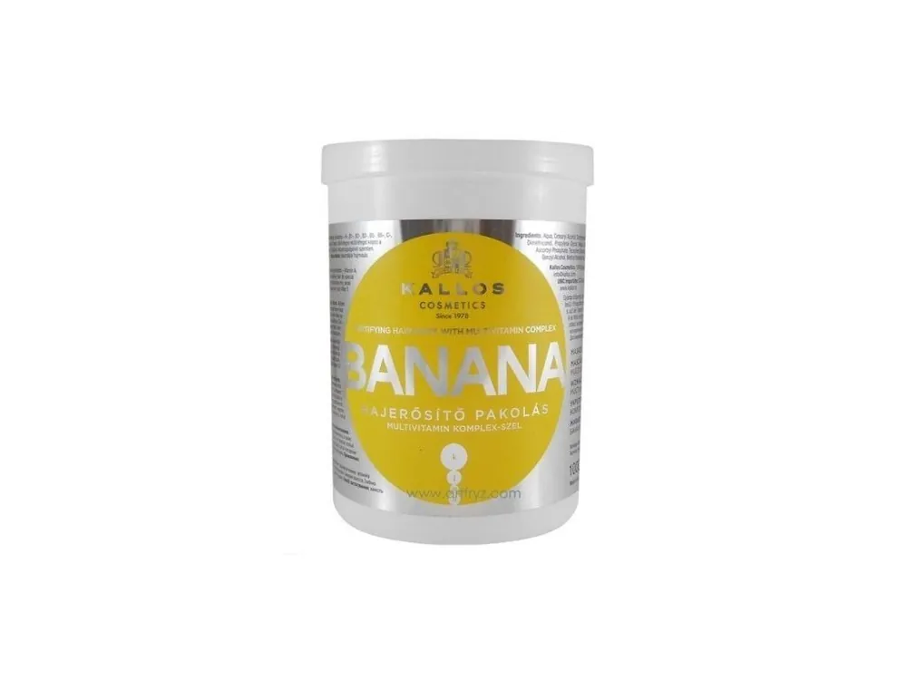 Rychlé Dodání KALLOS KJMN Banana Hair Mask 1000ml - maska na suché vlasy s multivitamíny