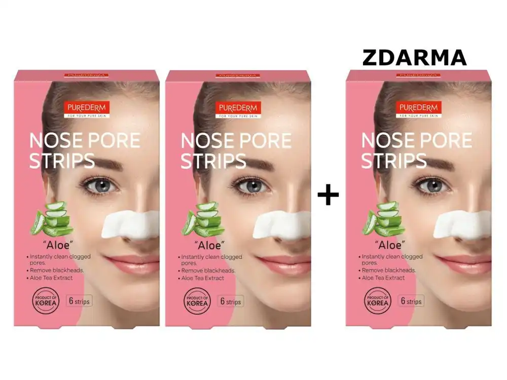 Purederm Čisticí pásky na nos Aloe Vera, AKCE 2+1 ZDARMA, 18 ks Značkový