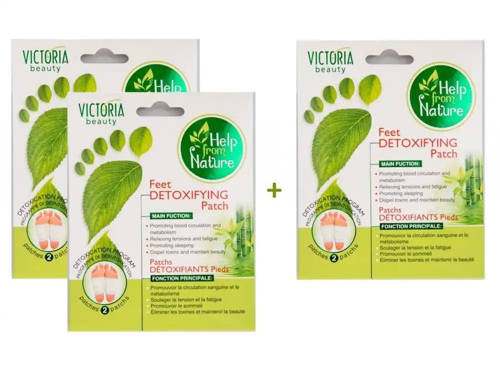 Nejlepší Cena Victoria Beauty Detoxikační náplasti na nohy, AKCE 2+1 ZDARMA, 3 ks