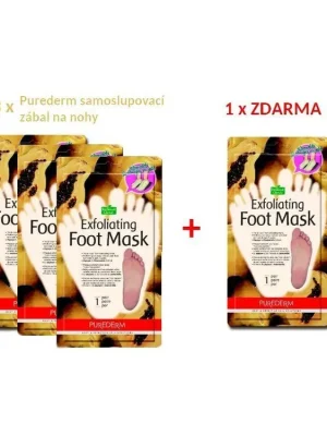 Výhodná Nabídka Purederm Samoslupovací zábal na nohy Large ( č. 41-45 ) 3+1 ZDARMA, 4 ks