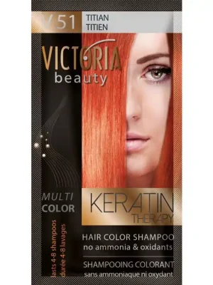 Victoria Beauty Keratin Therapy Tónovací šampon na vlasy V 51, Titian, 4-8 umytí Expresní Doručení