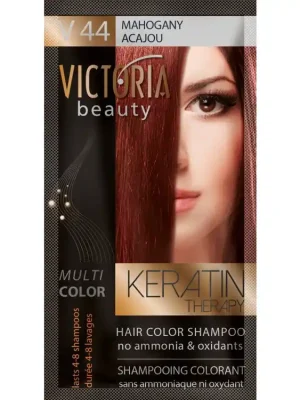 Victoria Beauty Keratin Therapy Tónovací šampon na vlasy V 44, Mahagony, 4-8 umytí Přímo Od Výrobce