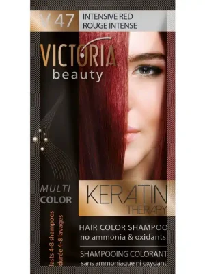 Cenový Hit Victoria Beauty Keratin Therapy Tónovací šampon na vlasy V 47, Intensive red, 4-8 umytí