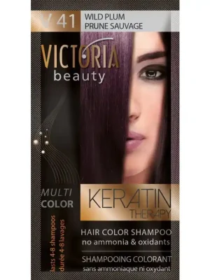 Odeslání Ihned Victoria Beauty Keratin Therapy Tónovací šampon na vlasy V 41, Wild plum, 4-8 umytí