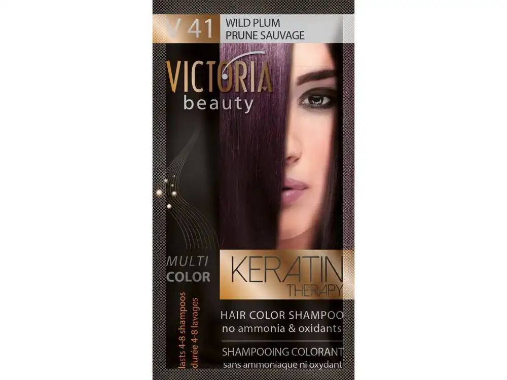 Odeslání Ihned Victoria Beauty Keratin Therapy Tónovací šampon na vlasy V 41, Wild plum, 4-8 umytí