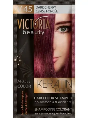 Pouze Dnes Victoria Beauty Keratin Therapy Tónovací šampon na vlasy V 45, Dark Cherry, 4-8 umytí