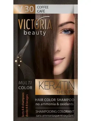 Victoria Beauty Keratin Therapy Tónovací šampon na vlasy V 30, Coffee, 4-8 umytí Originální