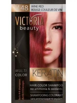 Ověřený Victoria Beauty Keratin Therapy Tónovací šampon na vlasy V 48, Wine red, 4-8 umytí 40 ml