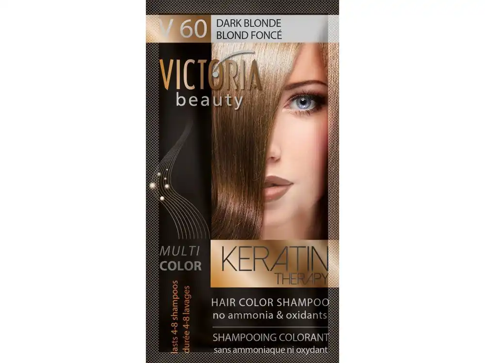 Doprava Zdarma Victoria Beauty Keratin Therapy Tónovací šampon na vlasy V 60, Dark blonde, 4-8 umytí