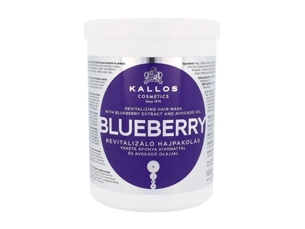 KALLOS KJMN Blueberry Hair Mask 1000ml - maska a chemicky poškozené vlasy Cenový Hit