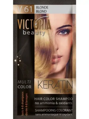 Ověřený Victoria Beauty Keratin Therapy Tónovací šampon na vlasy V 61, Blonde, 4-8 umytí