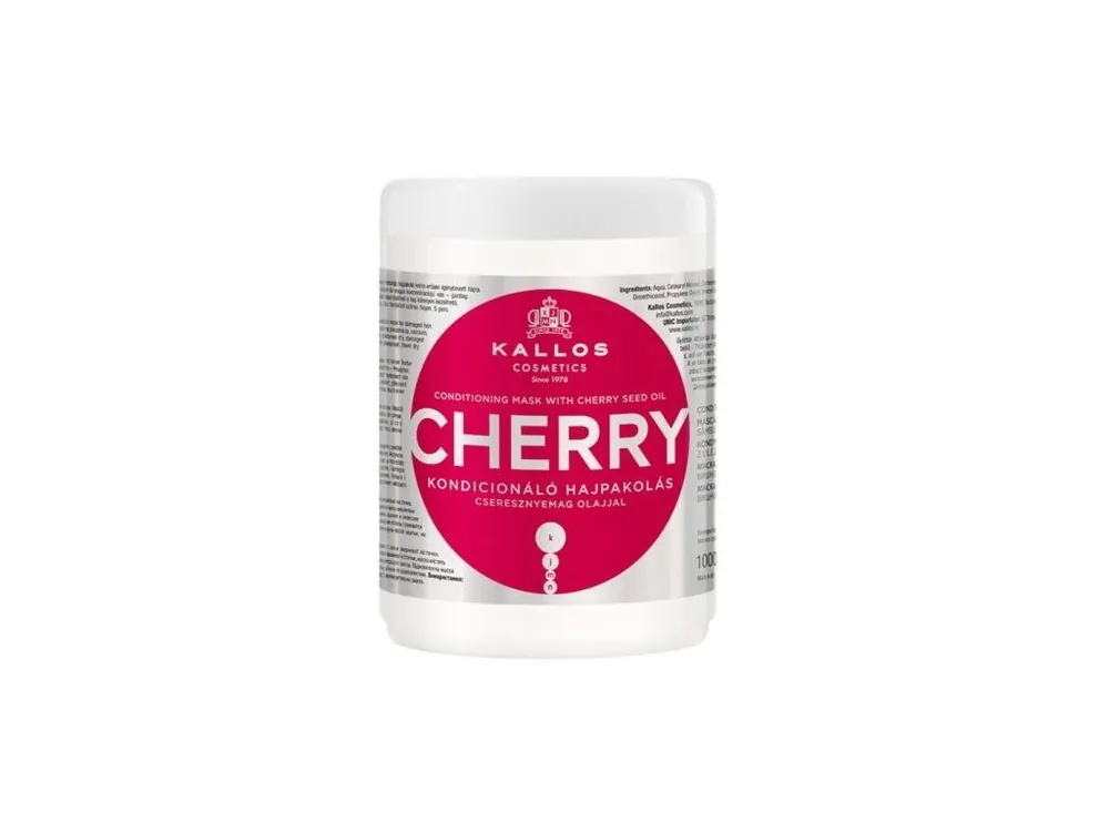 KALLOS KJMN Cherry Hair Mask 1000ml - třešňová hydratační maska na suché vlasy Nejprodávanější