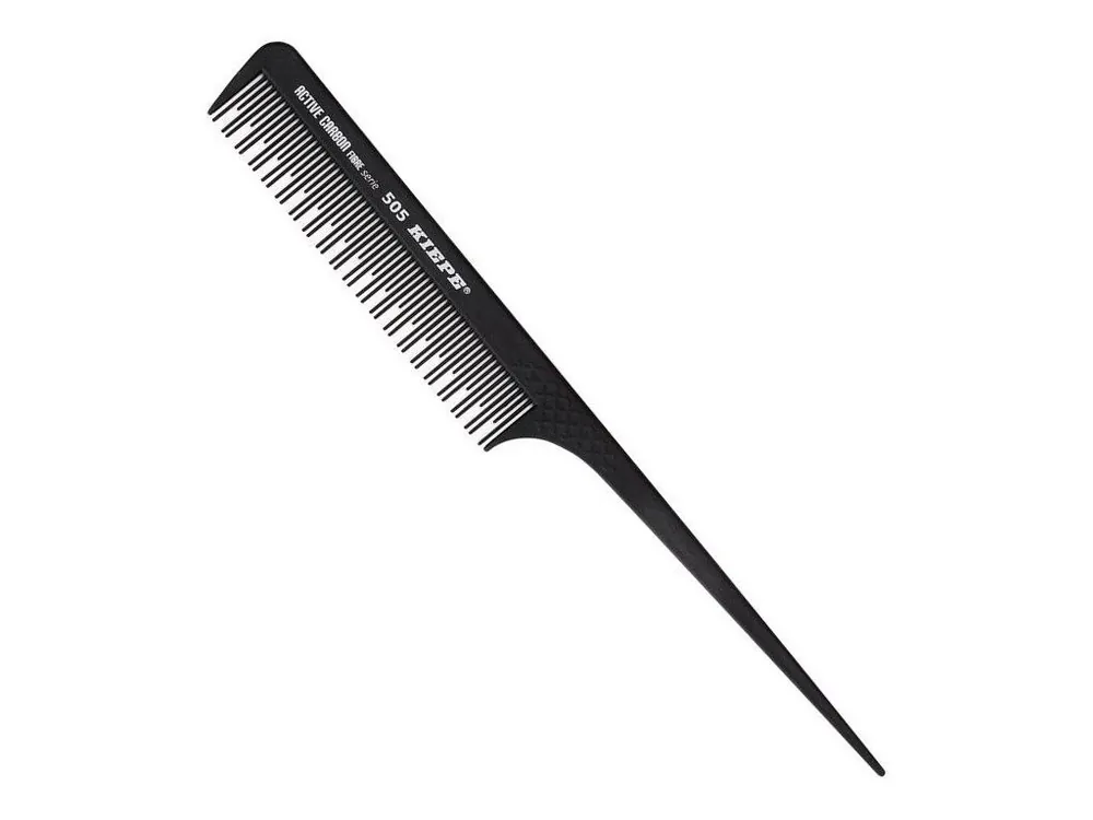 KIEPE Professional Active Carbon 505 - karbonový antistatický tupírovací hřeben 218x25mm Akce