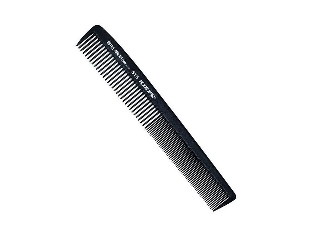 Omezená Nabídka KIEPE Professional Active Carbon 515 - karbonový antistatický pánský hřeben na vlasy 181x28mm