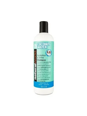 Oblíbený NATURAL WORLD COCONUT WATER Shampoo 500ml - kokosový šampon pro lesk vlasů