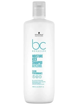 Must-Have SCHWARZKOPF BC Moisture Kick Shampoo 1000ml - šampon pro suché vlnité a trvalené vlasy
