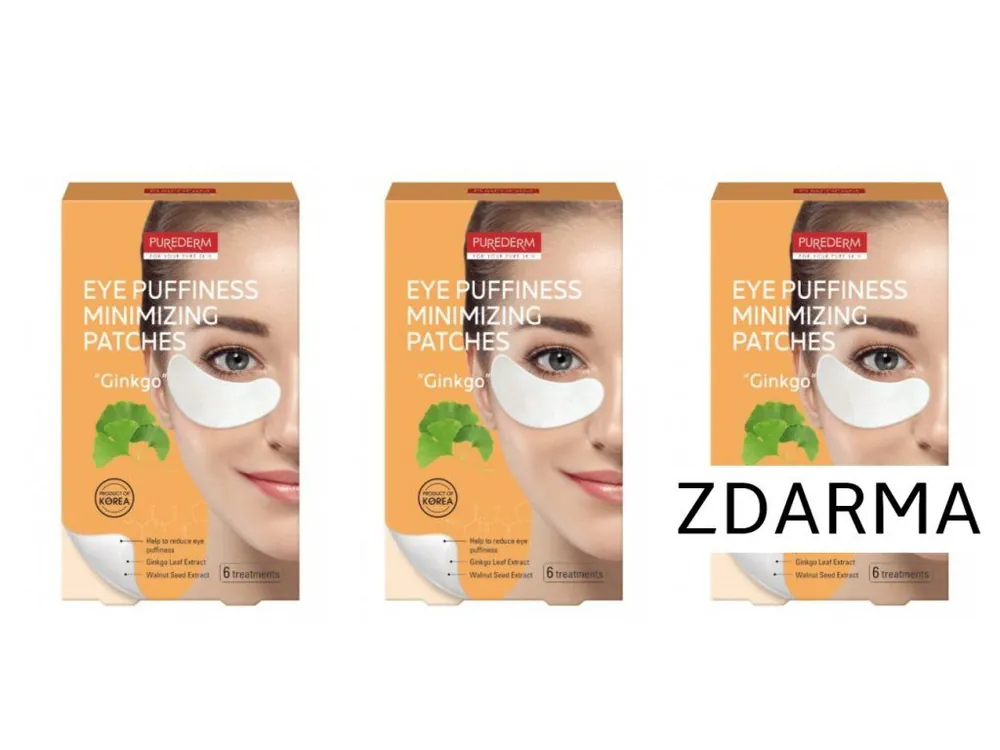 Purederm Gelové náplasti proti vráskám okolo očí Gingo Biloba, akce 2+1 ZDARMA, 36 ks Oblíbený