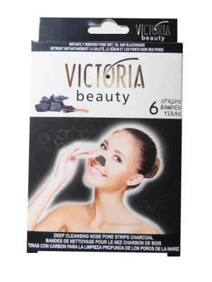 Zlevněný Victoria Beauty Čisticí pásky na nos s aktivním uhlím, 6 ks