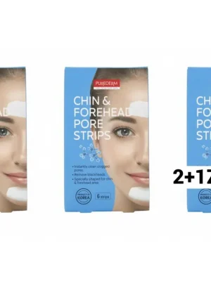 Nová Kolekce Purederm Čisticí pásky na čelo a bradu, AKCE 2+1 ZDARMA, 18 ks