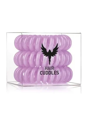 HH SIMONSEN Hair Cuddles Purple 3ks - spirálové gumičky do vlasů - světle fialové Cenová Bomba