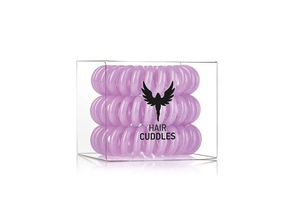 HH SIMONSEN Hair Cuddles Purple 3ks - spirálové gumičky do vlasů - světle fialové Cenová Bomba