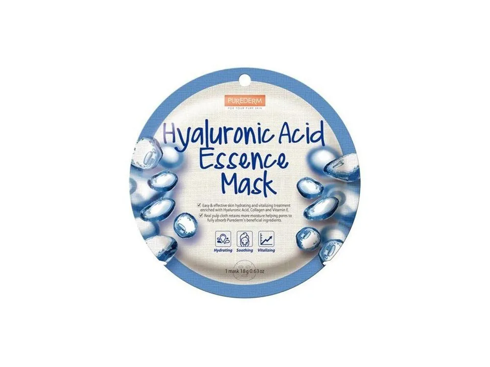 Sleva Purederm Pleťová buničitá maska s kyselinou hyaluronovou 18 g