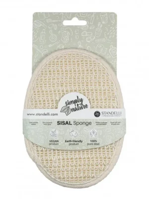 Standelli Professional Masážní houba sisal + bavlna oválný tvar, 1 ks Zlevněný