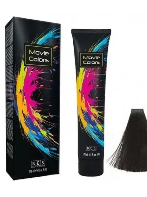 BES Movie Colors 1.0 Black - gelová barva na vlasy bez amoniaku 170ml - černá Ověřený