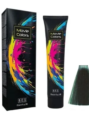 Nová Kolekce BES Movie Colors Green - gelová barva na vlasy bez amoniaku 250ml - zelená