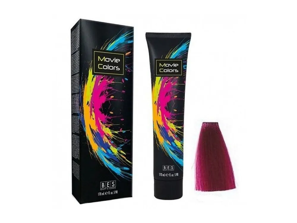 BES Movie Colors Magenta - gelová barva na vlasy bez amoniaku 170ml - fialovo červená Víkendová Akce
