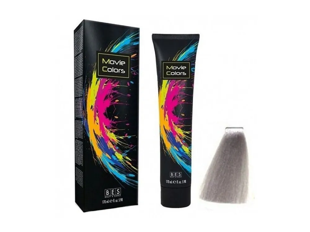 Pouze Dnes BES Movie Colors Silver - gelová barva na vlasy bez amoniaku 170ml - stříbrná